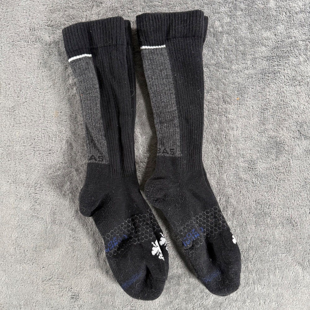 Bombas Compression Socks Mens Large Black Excellent 20-30 mmHg Knee High